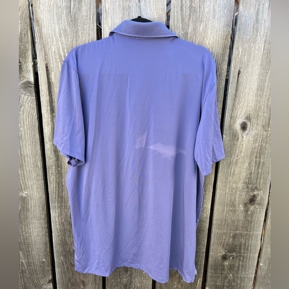 Men's Greyson Polo Shirt Purple Solid XL Stretch Light Breath Golf STAIN Active - Picture 5 of 12